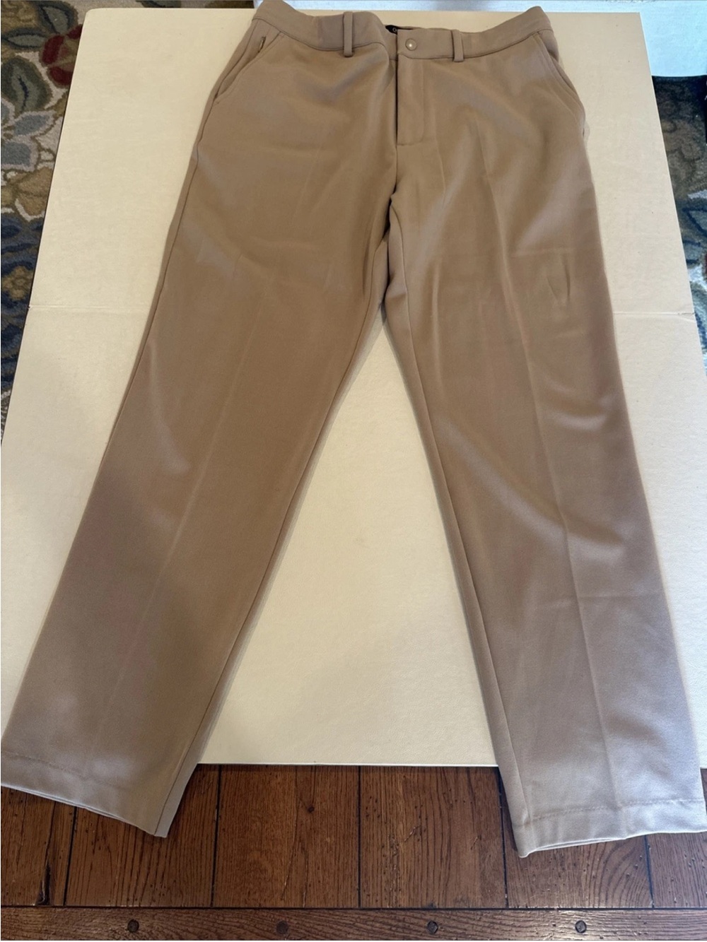 Quince Men's Khaki Ultra Stretch 24/7 Smart Chino 34x30 measure 34/29 Pockets